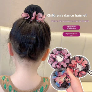 Lưới Tóc Khiêu Vũ Trẻ Em Cho Bé Gái, Lưới Tóc Chấm Điểm, Dụng Cụ Tạo Kiểu Tóc Khiêu Vũ Học Sinh