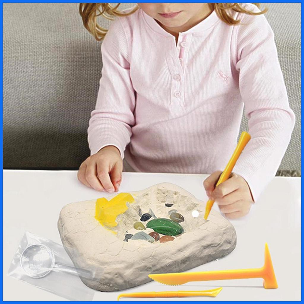 Dino Dig Kit Bộ đào giáo dục khảo cổ Bộ công cụ khai quật Bộ dụng cụ đào di động cho giáo dục sớm junlavn