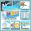 FAVORITEGOODS Letter Patch Túi đựng mỹ phẩm, Túi đựng mỹ phẩm PVC trong suốt có dây kéo vàng, Túi đựng mỹ phẩm màu hồng hồng thời trang nam nữ