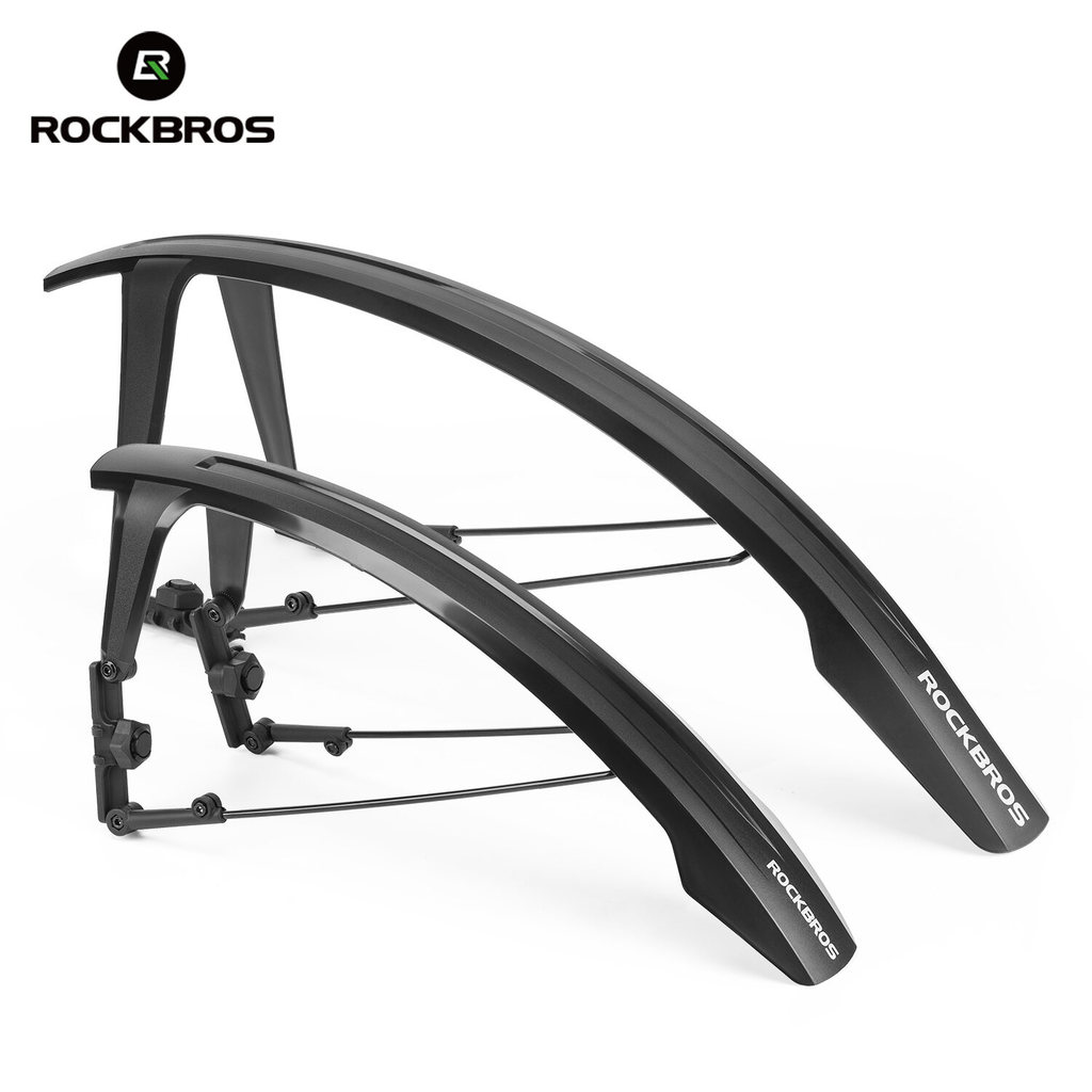 Fender Rockbros - Chắn Bùn Đôi Cho Xe Đạp Đường Trường 700C & 26-27.5'', Điều Chỉnh Linh Hoạt