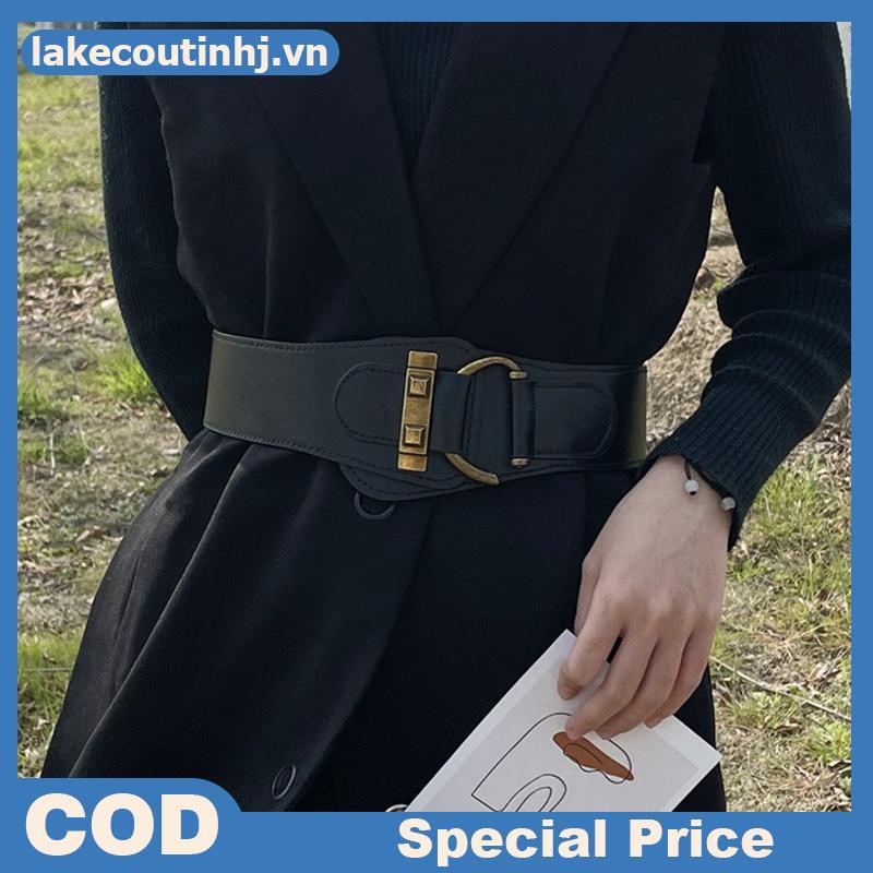 Lu Da Có Thể Tháo Rời Thắt Lưng Thời Trang Pin Khóa Rộng Thắt Lưng Vintage Áo Đầm Thắt Lưng Cho Nữ tinhj