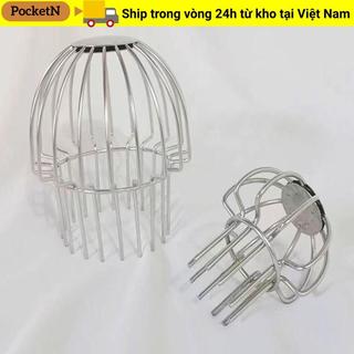 Vỏ thoát nước ban công POCKETN, Ống thoát nước sàn bằng thép không gỉ tròn, Độ dịch chuyển lớn bền bỉ Chống tắc Nắp ống mưa Ống nước lắp