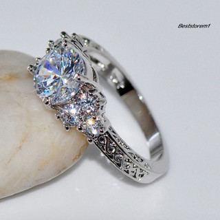<BSTO> Nhẫn đính hôn nữ đính đá zircon sang trọng