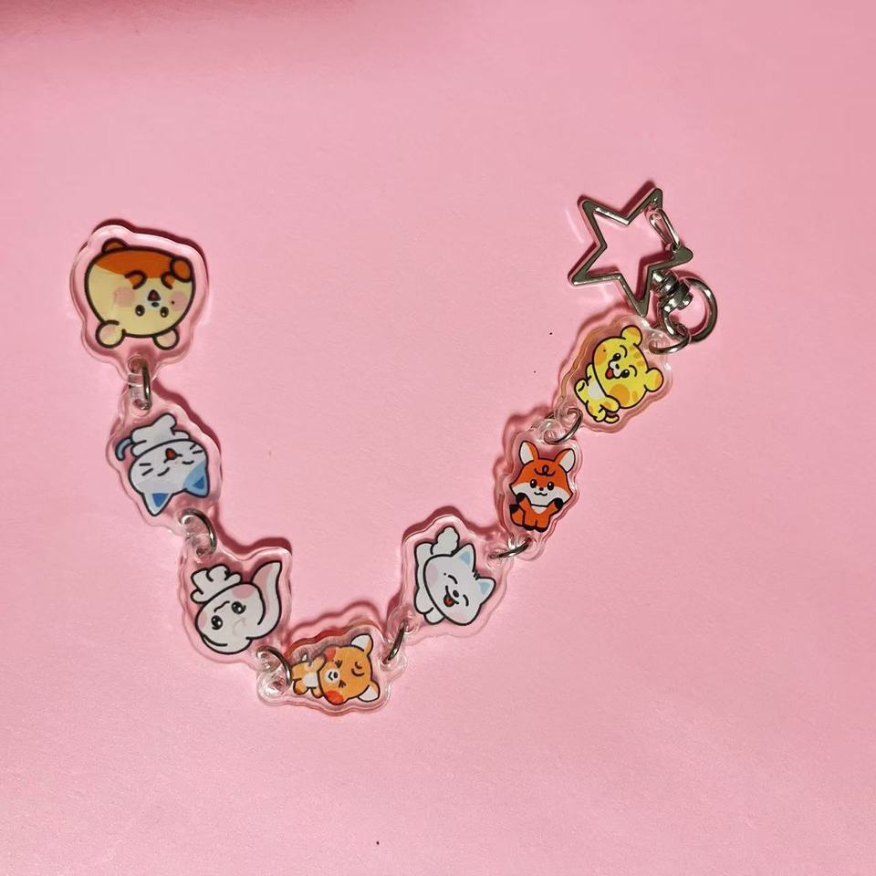 Kpop Idol New Style Cartoon Acrylic Chain Keychain Bag Pendant Accessories Jisung Chenle Jeno JAEMIN RENJUN HAECHAN