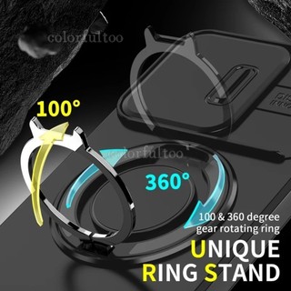 Ốp Điện Thoại Giáp Chống Sốc Cho Oppo Reno 15F 15 Pro Max Mini 15Pro Reno15F Reno15Pro 4G 5G Đẩy Kéo Trượt Bảo Vệ Ống Kính Máy Ảnh Vỏ Cứng Ốp Lưng Có Giá Đỡ Vòng Kim Loại