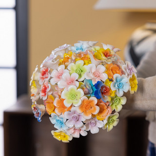 Gốm Handmade Hoa Mẫu Đơn Hoa Hướng Dương Bất Tử Bó Hoa Văn Hóa Sáng Tạo Trang Trí Mô Phỏng Đồ Trang Trí DIY Quà Tặng Sinh Nhật Cho Bạn Gái YPS9