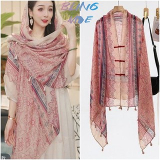 Khăn lụa mỏng cao cấp cho nữ, chống nắng dùng khi đi biển và du lịch mùa hè
