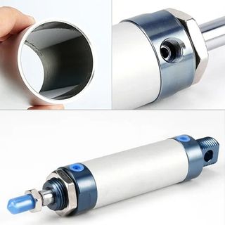 BORAGETE 1 Cái Xi lanh MAL, 16 / 20 / 25 / 32 / 40mm Xi lanh khí nén đòn bẩy đơn, Xi lanh Mini hợp kim nhôm nén đôi 25 / 50 / 75 / 100mm