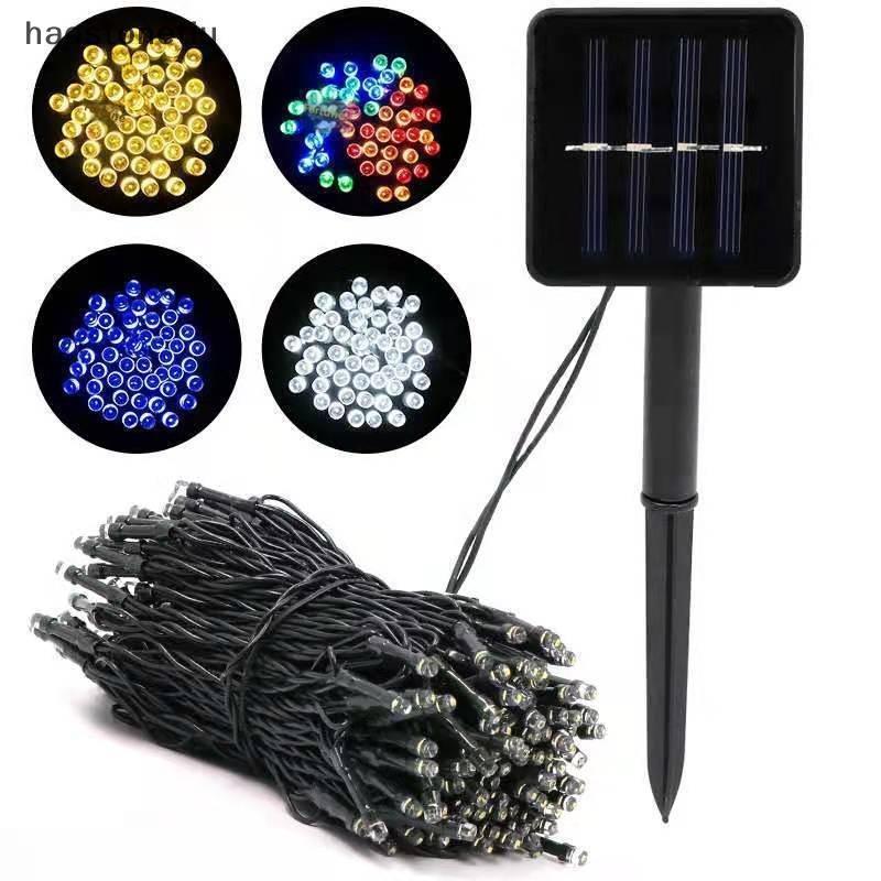 NS 12M LED Năng Lượng Mặt Trời 100 Đèn LED Giáng Sinh Ngoài Trời Chống Thấm Nước Cho Đảng Vườn Cổ Tích Xmas Cây Trang Trí Đèn Năng Lượng Mặt Trời NS