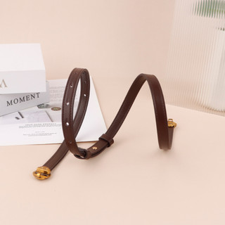 Đầm nữ retro với dây da thật và khóa trang trí mỏng - Size 90cm