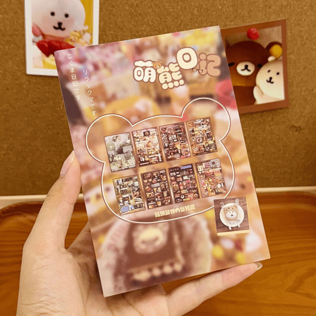 Sách Sticker Gấu Kawaii 32 Trang 900+ Hình - Tem Cắt Rời Siêu Đáng Yêu Giá Rẻ DIY Scrapbooking Trang Trí Handmade