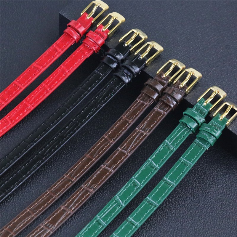 Kích Thước Nhỏ Vòng Đơn NATO Dây Đeo Đồng Hồ 8 Mm 10 Mm Một Vòng Dây Đeo Đồng Hồ Cho Nữ Nữ Kích Thước Cô Gái Trang Sức Đồng Hồ Vòng Tay Aligator Hoa Văn Tre