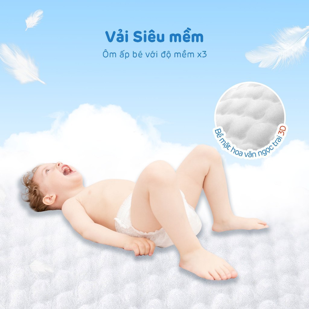 [Combo 3] Tã/Bỉm Quần Cao Cấp Aiwibi Light Feather Cho Bé Siêu Thấm Hút, Chống Tràn - Gói Lớn M/L/XL/XXL/XXXL/XXXXL