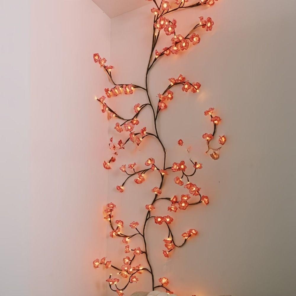 Đèn LED hoa anh đào QUILLAN, Đèn trang trí tường LED 72, Nhiều công dụng phát sáng nhiều màu DIY có thể uốn cong Đèn càn
