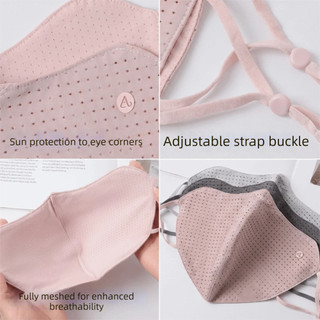 OAKANDME Ice Silk, Kem Chống Nắng Có Thể Giặt Được Chống Tia UV, Lưới Chống Bụi Thoáng Khí Che Mặt Khăn Thể Thao Ngoài Trời