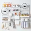 Bảng lưu trữ DAYBREAK, Bảng chốt tiết kiệm không gian treo tường, có móc Giá trưng bày lưu trữ DIY cho nhà bếp Phòng ngủ Phòng học Phòng tắm
