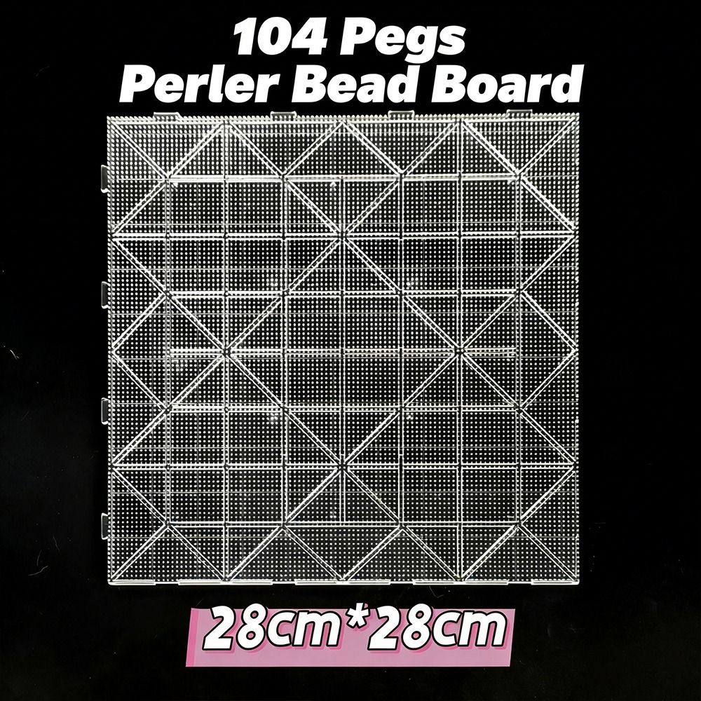 PICESTADIO Perler Hama Hạt, 52 * 52 Chân / 104x104 Chân Cầu Chì Vuông Hạt Chốt, Đồ Thủ Công Sáng Tạo Trang Trí Chịu Nhiệt DIY Làm Khối Xếp Hình Dụng Cụ Đồ Chơi Trẻ Em