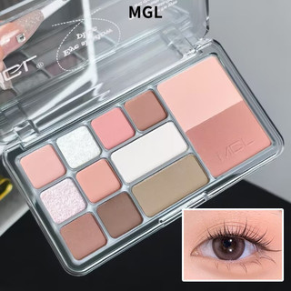 MGL Bảng phấn mắt 12 màu tự nhiên, lâu trôi, sắc tố tinh tế, đa màu, dùng cho trang điểm và tạo khối