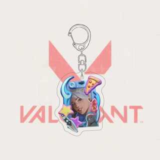 VALORANT Anime KeyChain ‌Iso Jett Yoru Men Key Chain for Women Creative Cartoon Role Kawaii Figure Acrylic Keyring