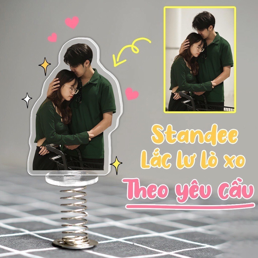 [ Siêu Rẻ ] Móc khoá cắt viền in theo ảnh in theo yêu cầu chất liệu acrylic viền trong suốt dễ thương làm quà tặng