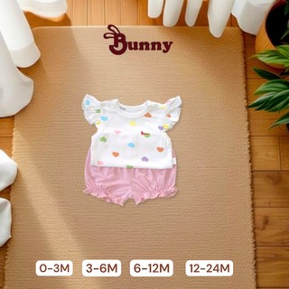 (0-24M) Bộ cánh tiên xuân hè bé gái họa tiết xinh xắn Bunnybaby thoáng mát