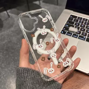 Đầy màu sắc ngọt ngào thích hợp cho iPhone 16 promax15 trường hợp điện thoại 14 nữ 12 trong suốt 17 hút từ 11