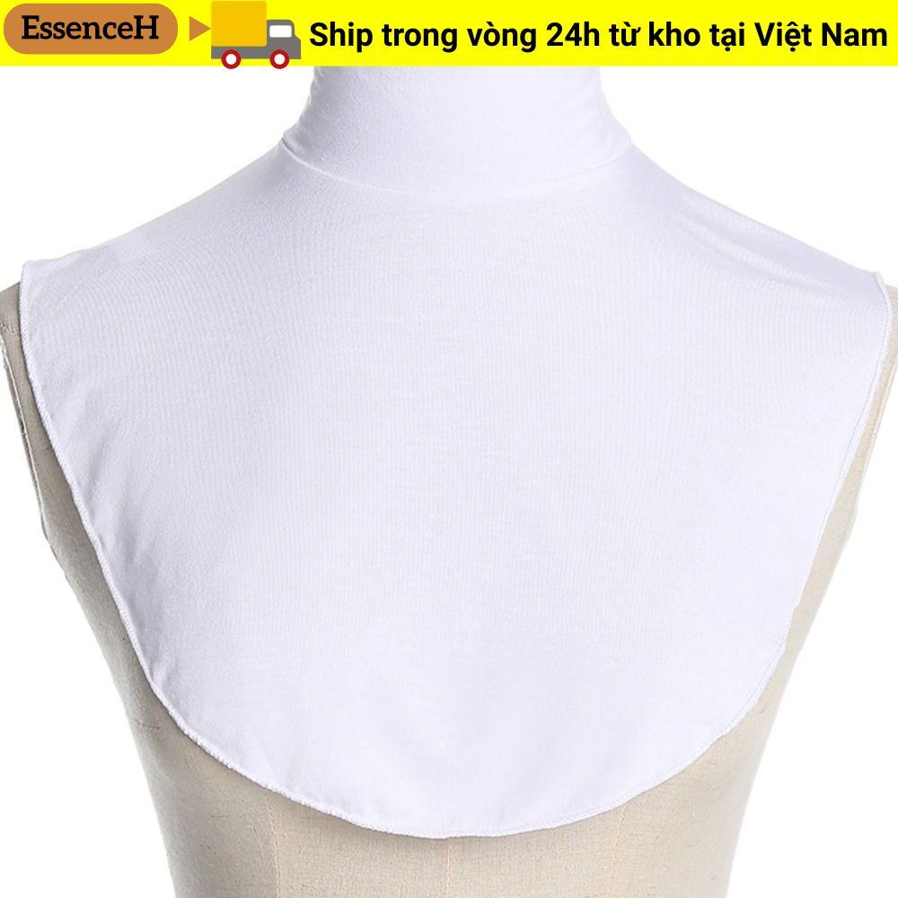 ESSENCEH Khăn quàng cổ giả có thể tháo rời quấn Modal cổ rùa