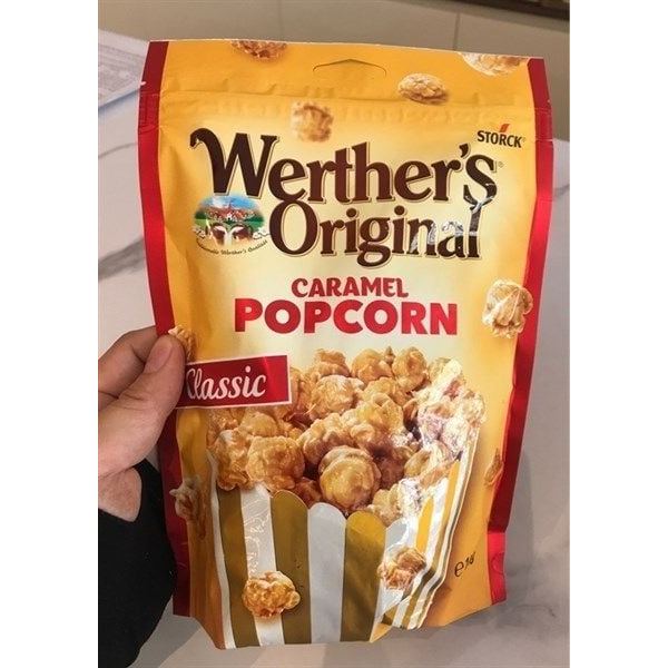 Bỏng Ngô Werther's Original Popcorn Caramen Classic (gói 140g) Ngọt Ngào, Giòn Tan, Thơm Béo