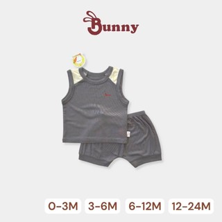 (0-24m) Bộ 3 lỗ hè Bunnybaby chất thun rayon mềm mát thoáng khí cho bé