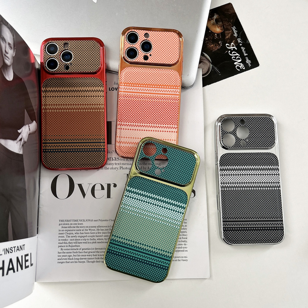 High-end striped iPhone case is suitable for iPhone 17 Pro Max, 17, 16, 15, 14, 13, 12, and 11
