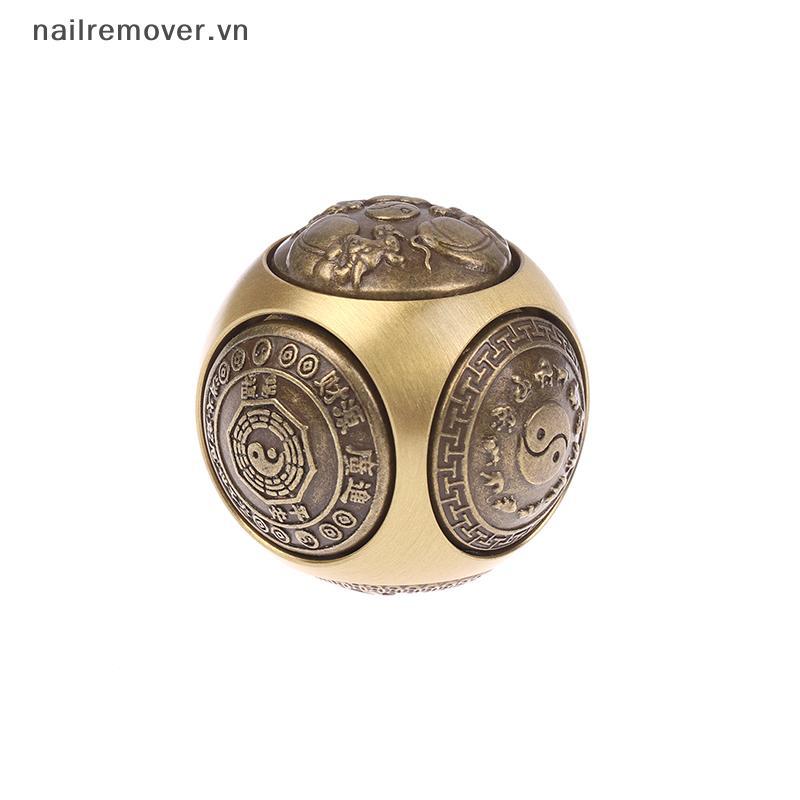 [NR] Sáu mặt Bốn phước lành Lu Money Fidget Spinner Đồng thau Giảm căng thẳng Khối đàn áp Bóng Fidget Đồ chơi thủ công MỚI