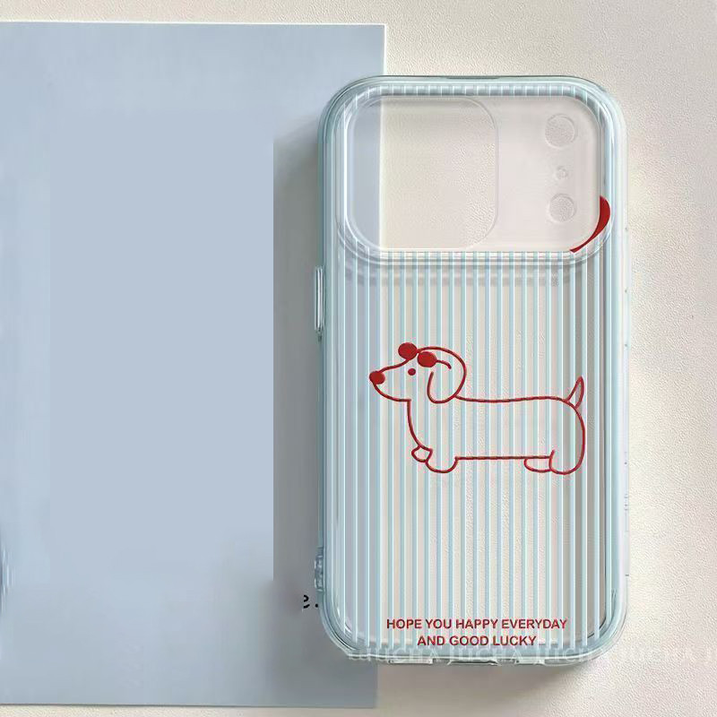 Dachshund sọc chó cho 17ProMax trường hợp iPhone 16pro141312 3 trong 1