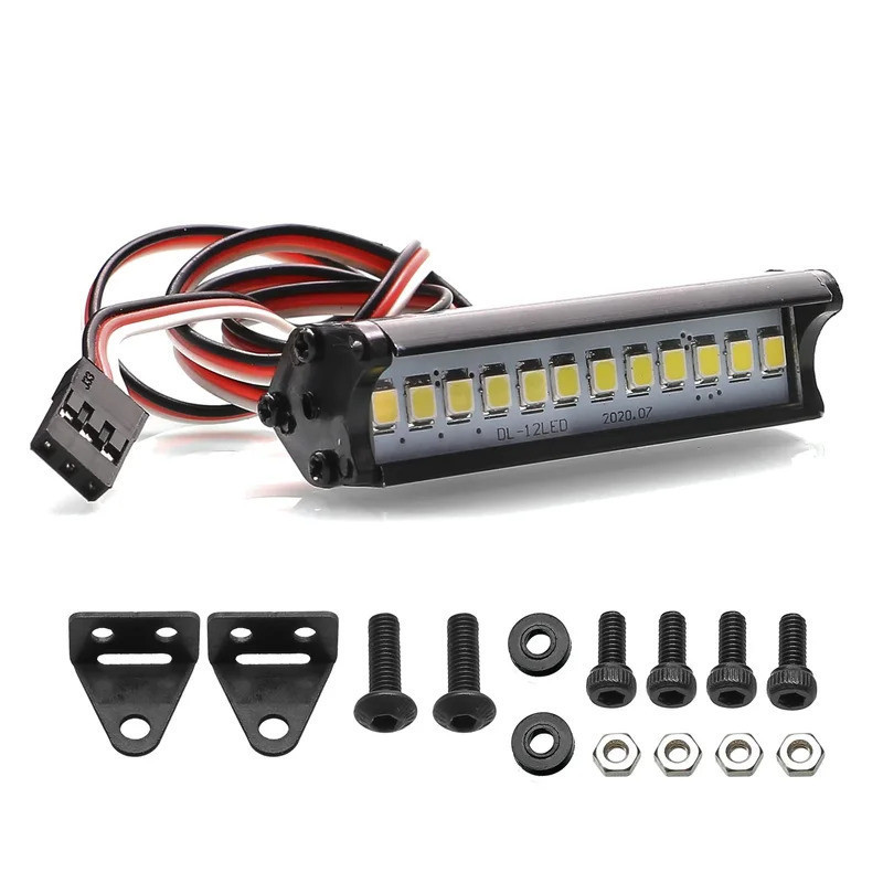 Đa Năng Rc Đèn Mái Xe Đèn Led Thanh Dành Cho Trục SCX10 Cho Trxs TRX4 D90 90048 1 / 10 Rc Xe Bánh Xích