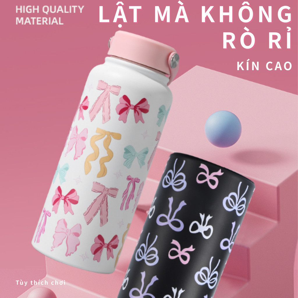 Ly giữ nhiệt Khắc tên Chính hãng 1000ml Giữ nhiệt đựng nước văn phòng trường học du lịch cá nhân