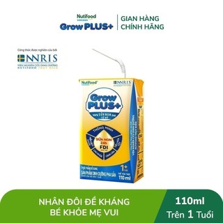 Thùng 48 hộp sữa bột pha sẵn Nutifood GrowPLUS+ Vàng (Sữa Non Tăng Đề Kháng) 110/180ml - (48 Hộp ) Date Mới