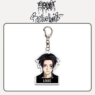 LNGSHOT Cartoon Figure Acrylic UV Double-sided Digital Printing Keyring RYUL WOOJIN LOUIS OHYUL