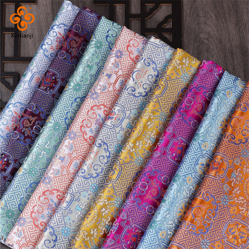 50x150cm Phong Cách Dân Tộc Thổ Cẩm Vải Satin Jacquard Lụa Satin Trang Trí Trung Quốc Cổ Trang Phục Hanfu Váy Ngựa Quần Áo