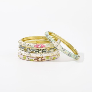 Lắc Tay Cloisonné Men Hoa Lớn, Phong Cách Truyền Thống Trung Quốc Boho - Thời Trang Và Quà Tặng