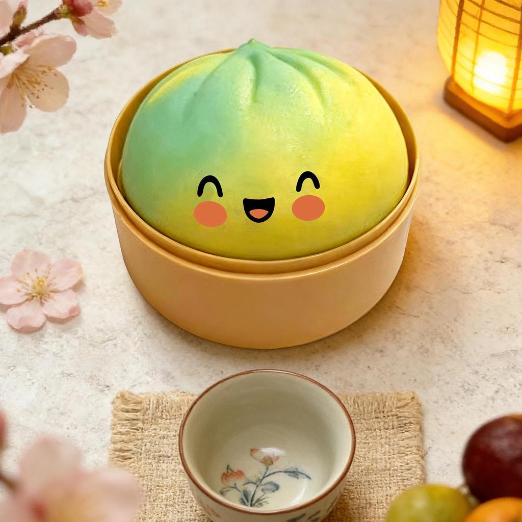 Quả bóng giảm căng thẳng hình bánh bao cầu vồng khổng lồ, Đồ chơi mềm mại và dễ thương màu hồng hiếm, Hộp mù bí ẩn wipqsvn
