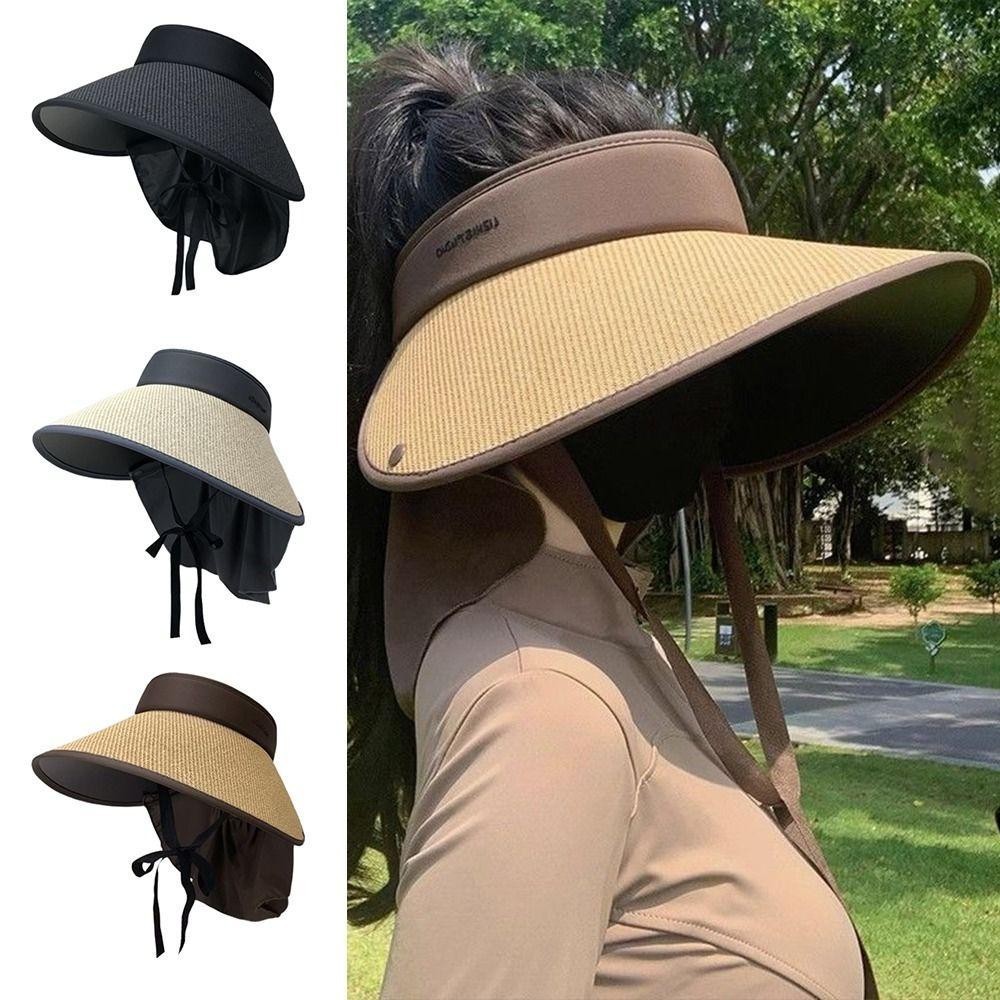 Mũ đi biển ESENIQUE, Mũ che nắng vành lớn UPF 50 +, Mũ che nắng chống nắng có thể gập lại có thể tháo rời