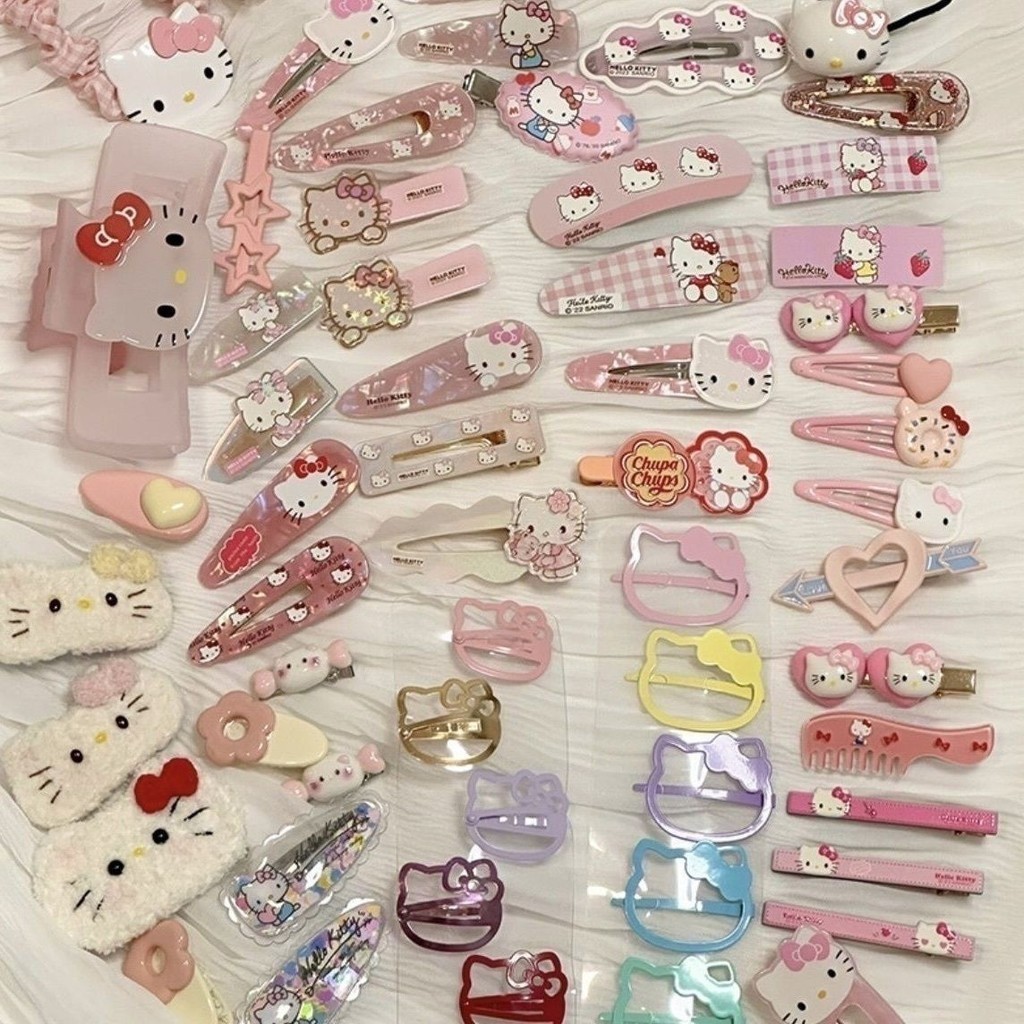 Set 50 Kẹp Tóc hellokitty cho bé gái siêu dễ thương phong cách hàn quốc Mix Mẫu