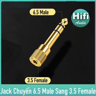 【COD】Jack chuyển đổi 3,5mm sang 6,5mm với chất liệu cao cấp, tiếp xúc tốt, mang lại chất âm trung thực và sống động.