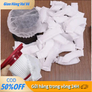 【48h】Set túi lưới lọc bụi 100 cái cho máy hút bụi, dễ thay thế, giúp kéo dài tuổi thọ lõi lọc và duy trì lực hút.