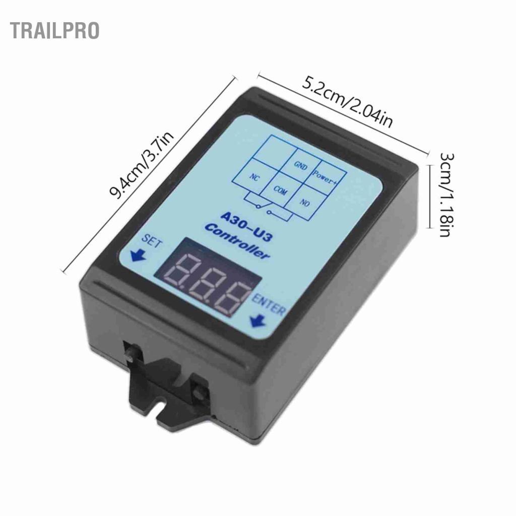 TrailPro DC 6-80V Giám sát điện áp Rơle Thời gian trễ Sạc Bộ điều khiển phóng điện Mô-đun Bộ điều khiển xả điện áp thấp Bảo vệ quá áp với 4 chế độ hoạt động