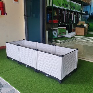 Chậu ghép thông minh HDPE/PP 150x50x39cm: Thẩm mỹ, kết cấu chắc, dễ lắp đặt, phù hợp mọi cây trồng.