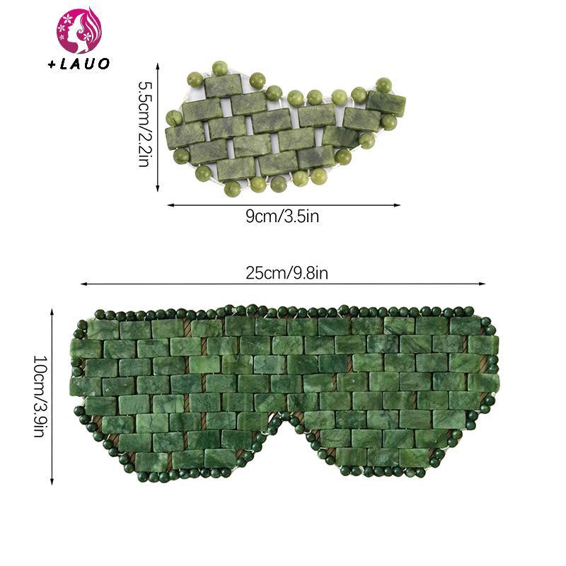 Springevenstar Mặt nạ mắt Carbonatite tự nhiên có thể tái sử dụng Máy mát xa ngọc bích Thư giãn khi ngủ Dụng cụ Massage Chăm sóc mặt Đá làm mát mặt nạ ngủ Springevenstar