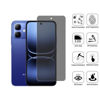 Kính cường lực chống gián điệp 2 trong 1 Infinix Smart 20 Bảo vệ màn hình riêng tư cho Infinix Smart 10 Plus 9 8 Pro 4G có màng máy ảnh ống kính