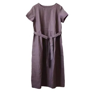 Đầm Midi Dáng Suông Thắt Eo – Váy Nữ Thanh Lịch Thời Trang Hàn Quốc