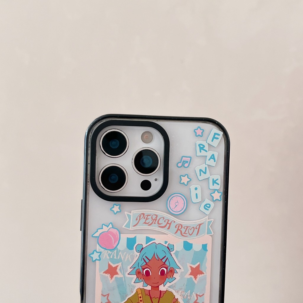 Logoless Pha Lê Acrylic Hợp Thời Trang Đồ Chơi POP MART Peach Riot Punk Girl Vỏ Cứng Tương Thích Cho iPhone 17 Pro Max Air Plus 16 / 15 / 14 / 13 / 12 / 11