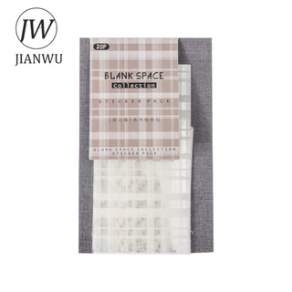 JIANWU Trống Không Gian Bộ Sưu Tập Series Vintage Gird Họa Tiết Phong Cảnh Chất Liệu Cắt Dán PET Sáng Tạo DIY Tạp Chí Văn Phòng Phẩm